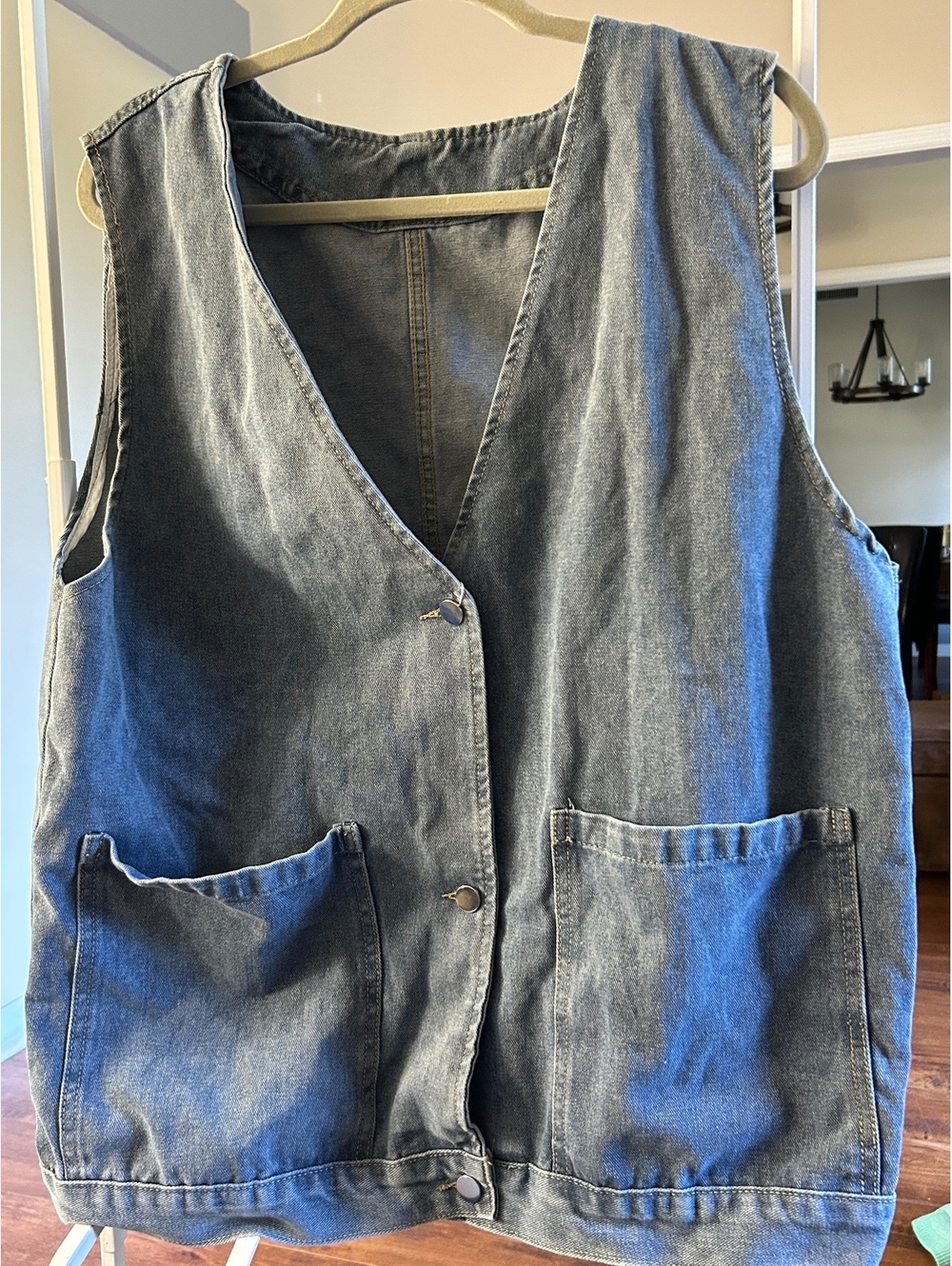 Shebote Women's Denim Vest Large NWT